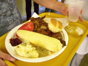 Grange Fair chicken dinner; photo by L. Goldman