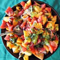 Peach and tomato salad