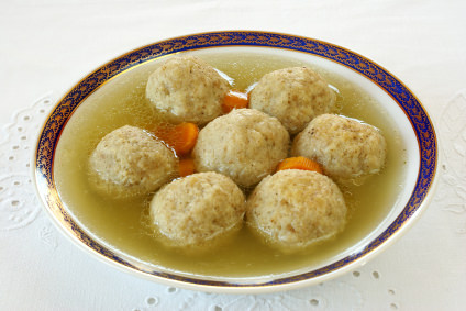 Matzoh balls with soup; iStock