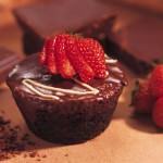 Chocolate cupcake with strawberry; MSClipArt