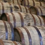 Bourbon barrels at Four Roses; photo by L. Goldman