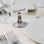 Elegant Place Setting with “Reserved” Sign; MSClipArt