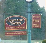 Bowman’s Tavern sign