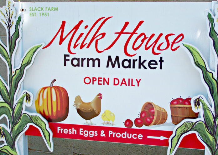 Milk House Farm Market sign Milk House Farm Market sign