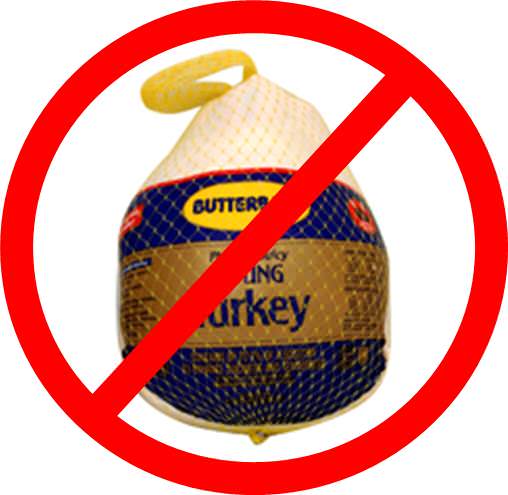 supermarket turkey, no frozen turkeys! fresh turkeys