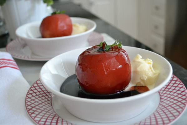 Poached Apples; photo by K. Madey
