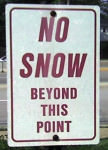 No Snow sign