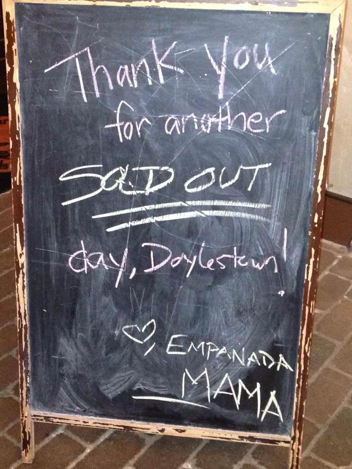 sold out day; photo courtesy of Empanada Mama
