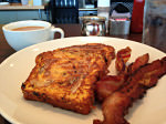 cinnamon french toast with house made bacon
