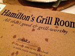 Hamilton’s Grill Room new menu