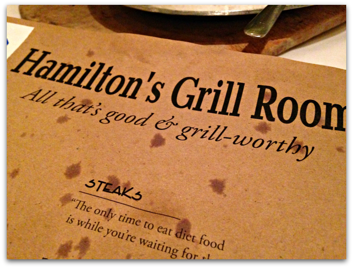 Hamilton's Grill Room new menu