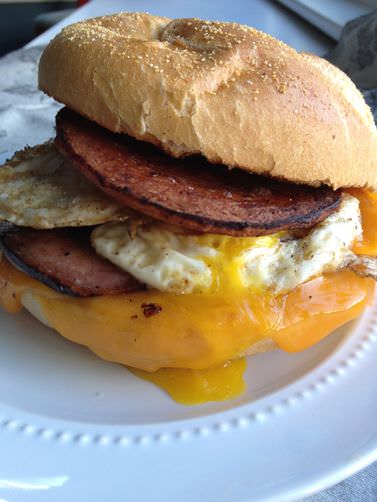 Pork Roll Breakfast Sandwich. Photo by secretsofahomecook