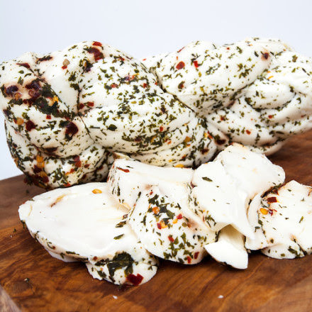 Fulper Farms, Mozzarella String Cheese with Crushed Reg Peppers and Parsley
