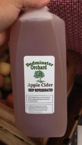 Bedminster Orchard apple cider; photo courtesy Bedminster Orchard