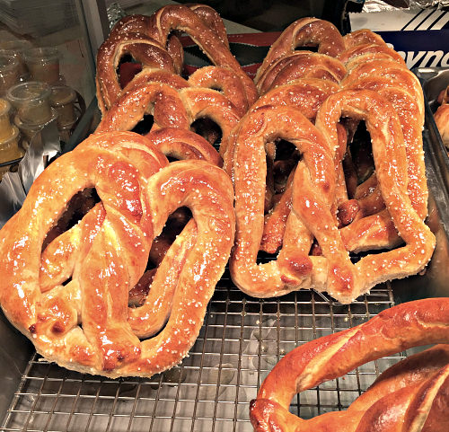 Buttered soft pretzels Newtown Amish Farmers Market