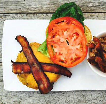 Doylestown Brewing Co. cheeseburger with bacon