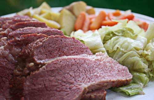 Corned beef and cabbage meal
