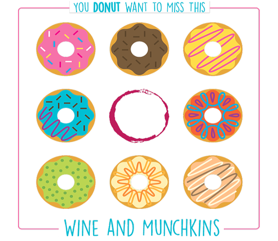 wine and munchkins at crossing vineyards and winery