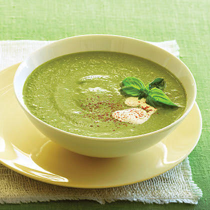 zucchini and basil veloute