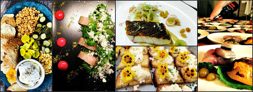 Dishes from Chefs Paul Mitchell & Alida Saxon; photos courtesy of Rosemont Supper Club