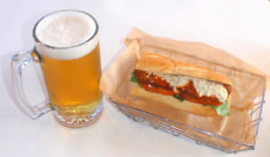 Zio Gio sandwich and beer