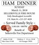 sellersville ham dinner march 2018
